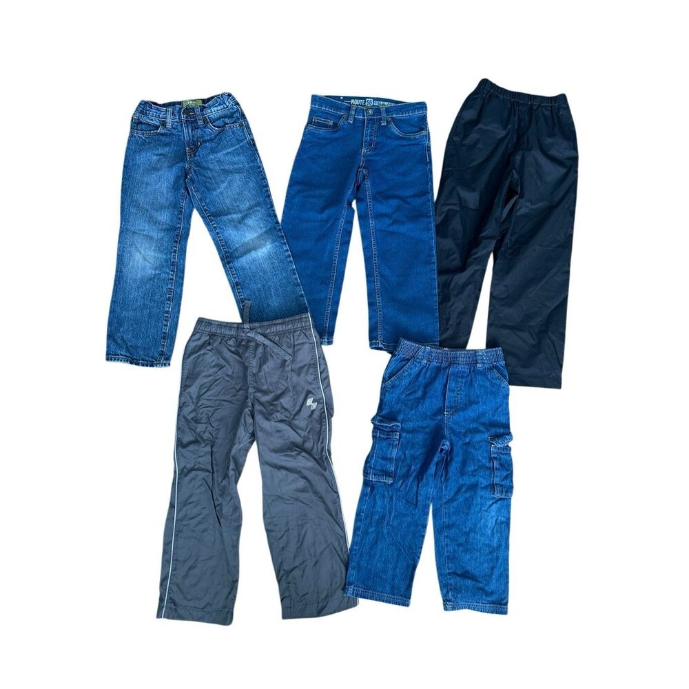 boys size 5-6 years vintage denim jeans nylon pants bundle old navy, Columbia
